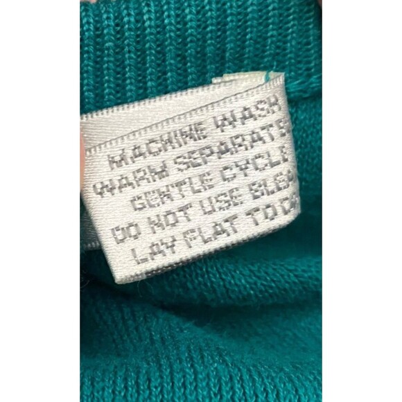 NWT Vtg American Knitworks 100% Cotton 4pc Lot Dress Skirt Cardigan Top Green Lg - Picture 16 of 16